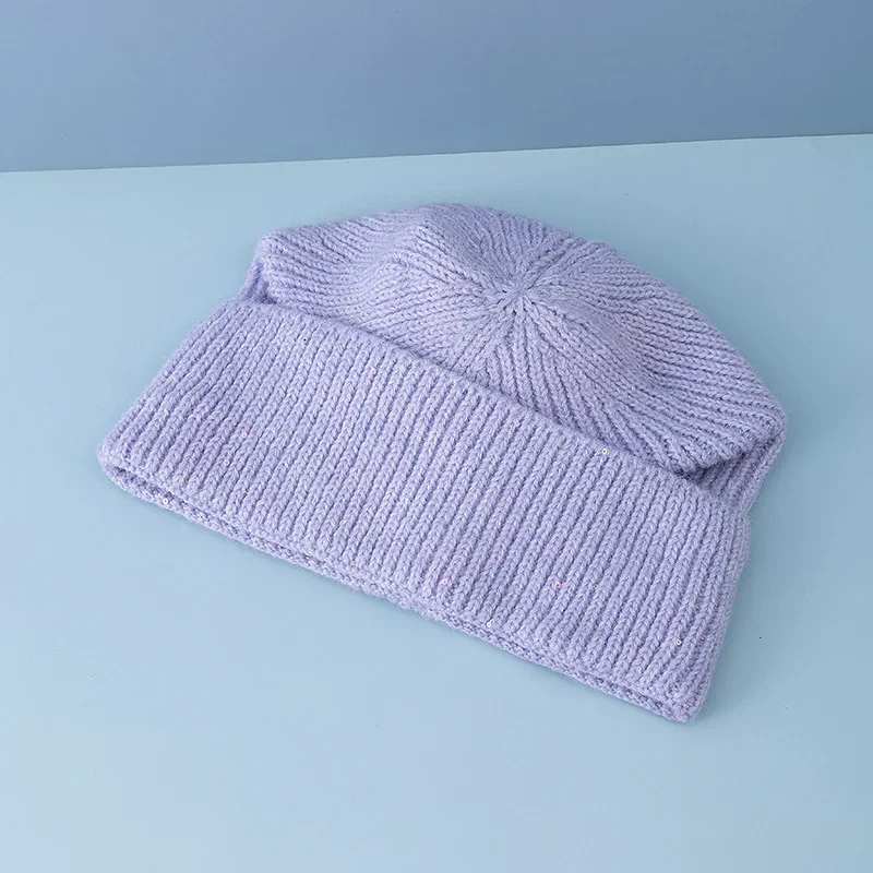 새로운 여성용 챙이 달린 골지 니트 비니, 반짝이는 장 - Beanie Cuffed Knit 리뷰 및 가격