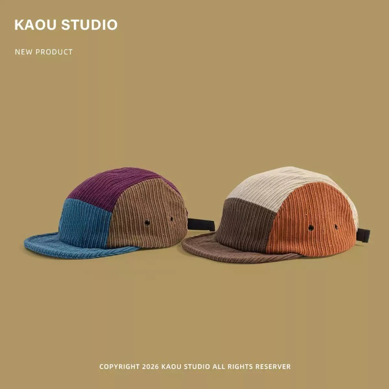 남성용, 여성용, 컬러 블록 디자인, 코듀로이 소재,  - Corduroy Cap 5 Panel 리뷰 및 가격
