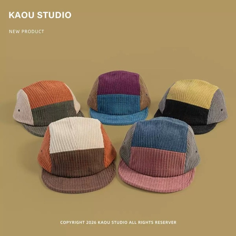 남성용, 여성용, 컬러 블록 디자인, 코듀로이 소재,  - Corduroy Cap 5 Panel 리뷰 및 가격