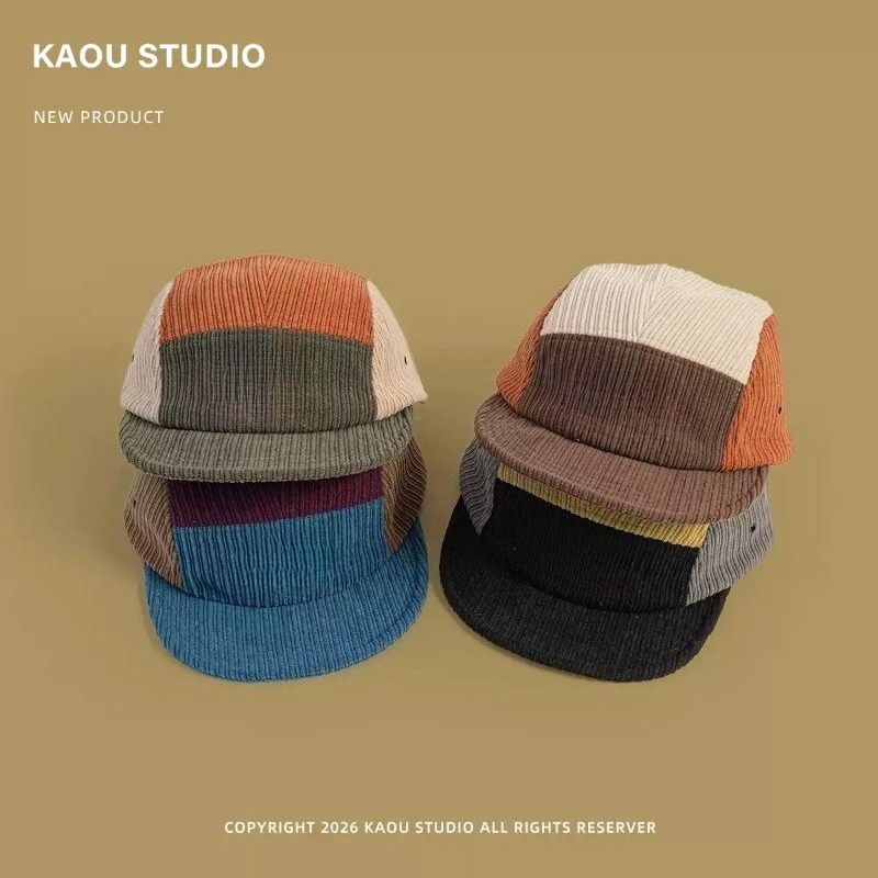 남성용, 여성용, 컬러 블록 디자인, 코듀로이 소재,  - Corduroy Cap 5 Panel 리뷰 및 가격