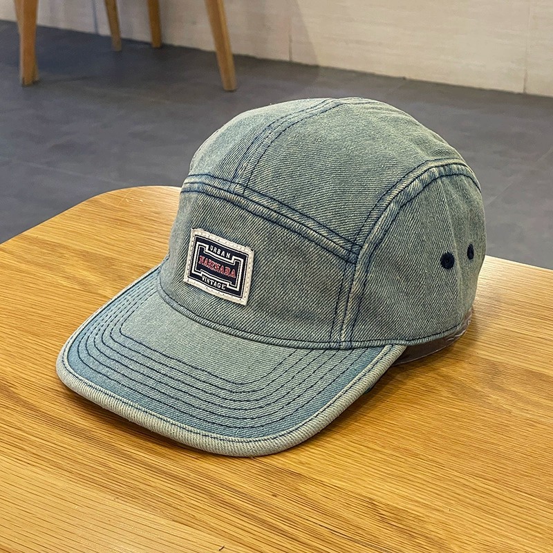 빈티지 스타일의 평평한 챙이 달린 데님 야구 모자, 남 - Corduroy Cap 5 Panel 리뷰 및 가격