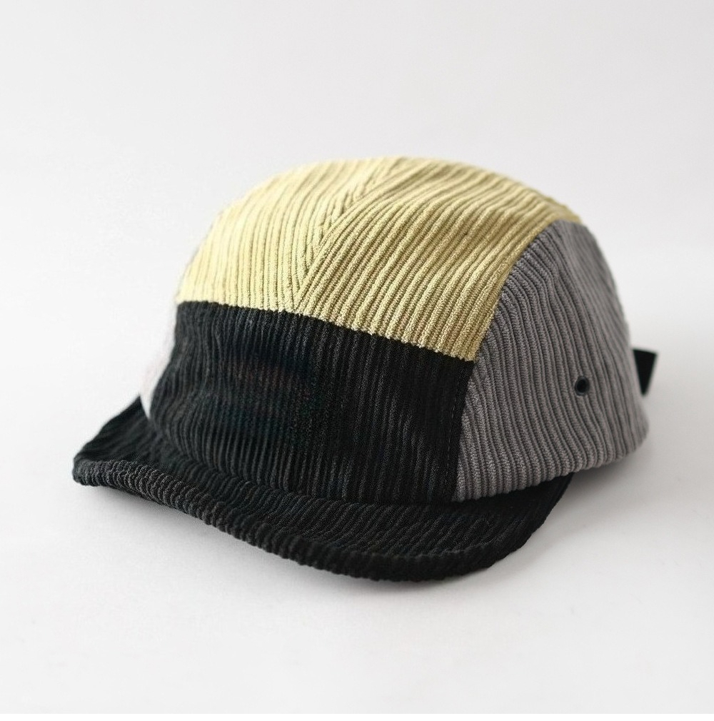 남녀공용 코듀로이 소재의 컬러 블록 디자인, 부드러운  - Corduroy Cap 5 Panel 리뷰 및 가격