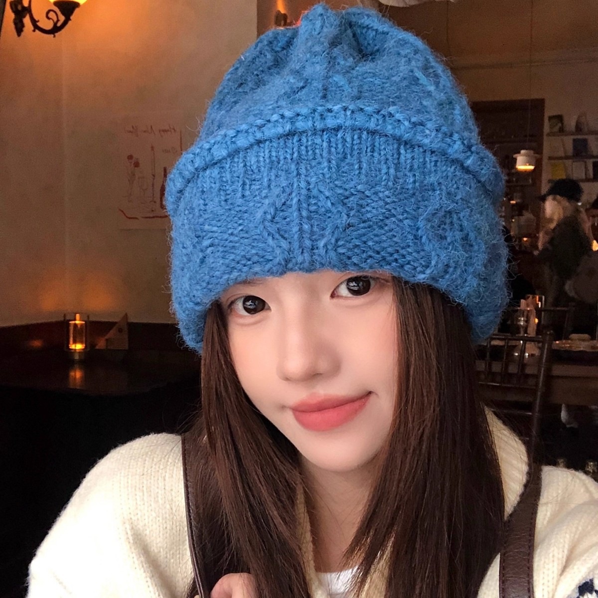 크림색 케이블 니트 비니 여성용 겨울 따뜻한 두꺼운 커 - Beanie Cuffed Knit 리뷰 및 가격