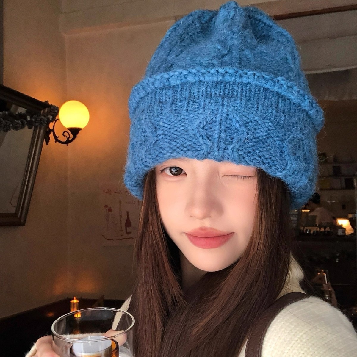 크림색 케이블 니트 비니 여성용 겨울 따뜻한 두꺼운 커 - Beanie Cuffed Knit 리뷰 및 가격