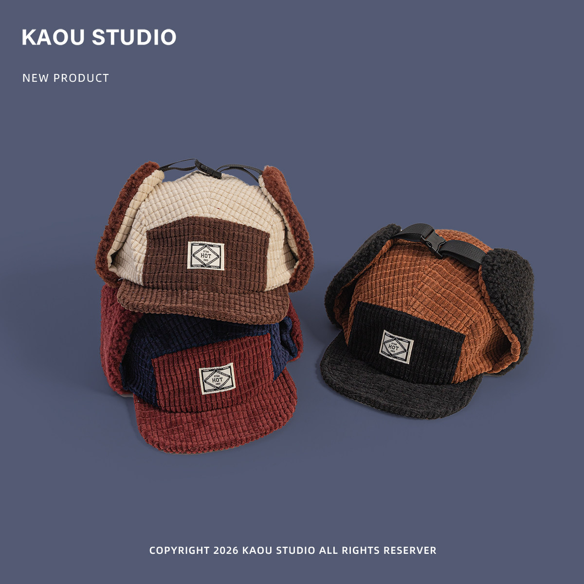 한국 스타일의 와플 코듀로이 소재 빈티지 트래퍼 모자, - Corduroy Cap 5 Panel 리뷰 및 가격